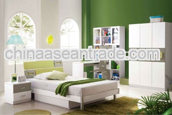 2013 green and gray fashion children bedroom suite was made from E1 MDF board and environmental prot