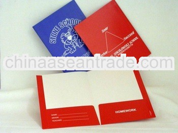2013 high quality customized paper pocket folder