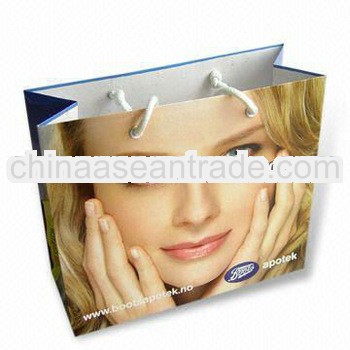 2013 hot sale manufactured cosmetic paper bag