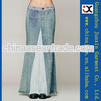 2013 latest fashion denim sexy skirt oem factory shirt skirt women's jeans skirt (JXD26818)