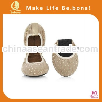 2013 new arrival OEM Women foldable shoes with party style