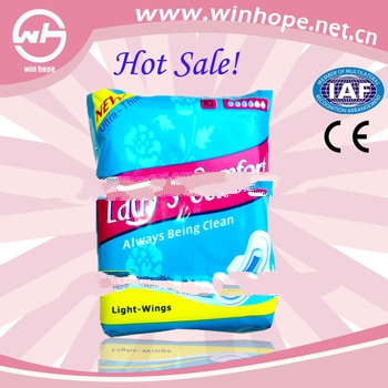 2013 new arrival with high absorbency!! carefree sanitary napkin