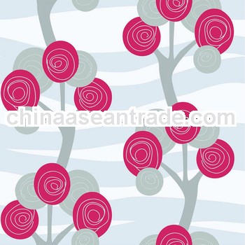 2013 new design modern flower pvc wallpaper