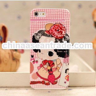 2013 new lovely cartoon hard case for iphone 5/iphone 5s IMD printing hard case Factory supply