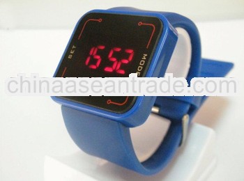 2013 new style hot sale silicone led touch screen watches men