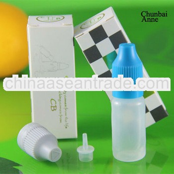 2013 popular vapor juice pe 10ml eye dropper bottle with small nib with childproof tamper cap long t