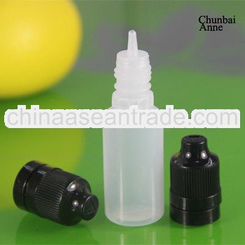 2013 popular vapor juice pe 15ml needle cap e liquid plastic dropper bottle with childproof tamper c