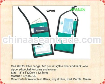 2013 promotion cheaper silk screen 70D credential wallet