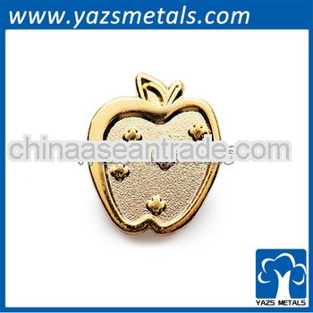 2013 promotional bronze gold apple pins