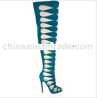 2013 summer high heel mesh boots women over the knee sexy boots