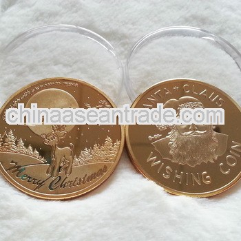 2013 top sell 1oz gold clad coin for Christmas gift