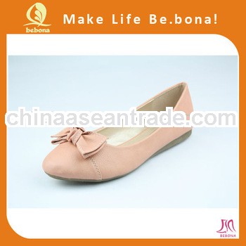 2013 wholesale nice design pink women ballet flat shoes