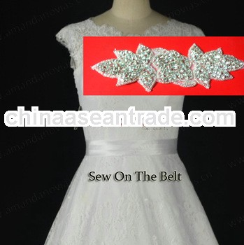 2014 Beautiful crystal detachable wedding belt