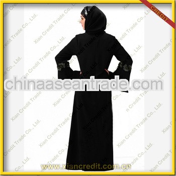2014 Embroidery design abaya black abaya