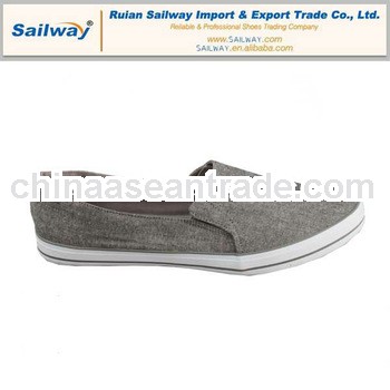 2014 Fashion Grey Canvas Plimsolls Men Casual Shoes Low Cut Rubber Sole Size 41 - 46