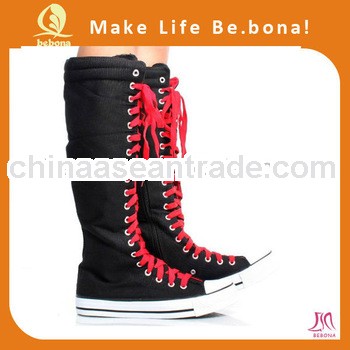 2014 NEW OEM fashion plain black canvas shoes