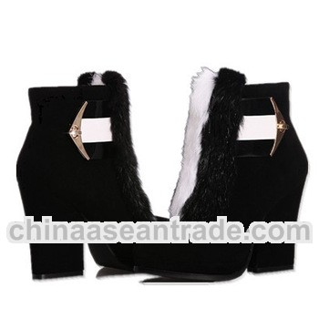 2014 New Design Fashion High Heel Leather Boots