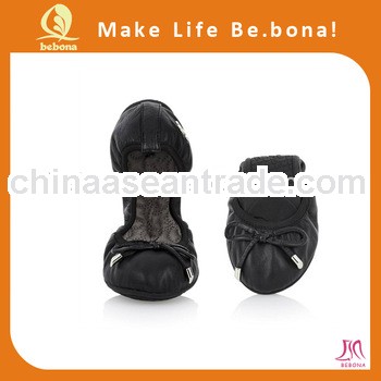 2014 casual foldable lady shoes spring flat shoes
