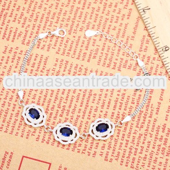 2014 fashion jewelry micro pave cz 925 sterling silver bracelet