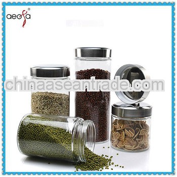 2014 new arrival kitchen 4 sets cheap glass jars for food wholesale