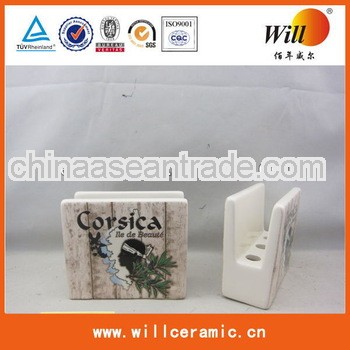 2014 new item ceramic napkin holder, souvenir napkin holder for gifts