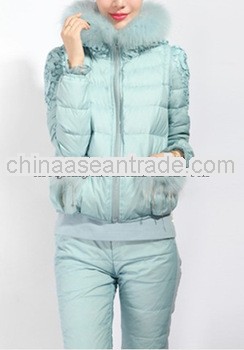 2014 short 100% white eiderdown lady down jackets