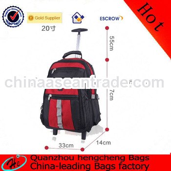 20" 600D trolley backpack with laptop compartment