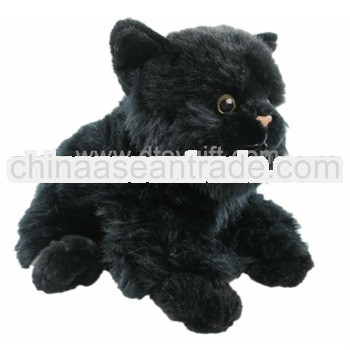 20cm sitting plush toy black cat