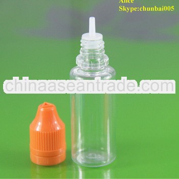 20ml plastic dropper bottles childproof tamper with long thin tip SGS and TUV