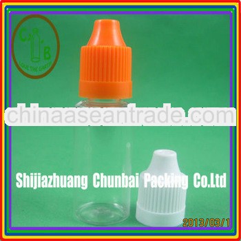 20ml plastic dropper bottles with colored childproof caps with long thin tip