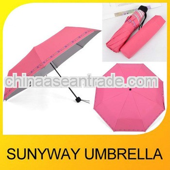 21" 8K Manual Open 3 Folding Mini Umbrella For Sun