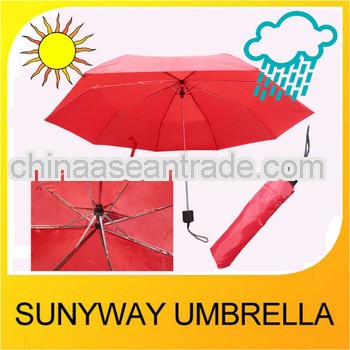 21" 8K Manual Open 3 Folding Small Sun Umbrella
