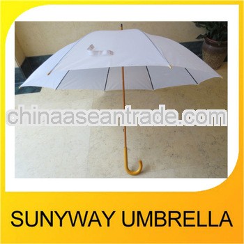 23" 8K Straight Manual Open White Umbrella