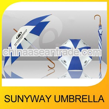 23"X8K Auto Open Blue And White Normal Straight Umbrella
