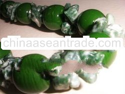 Borneo native necklaces, nature agate stones. KA-2-07