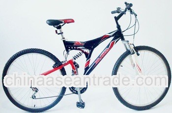26" men mountain bike with steel frame and aluminum rims