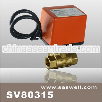 2 way motorized brass ball valve used in FCU.