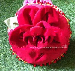 Red rose handmade pillow
