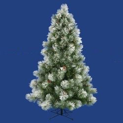Flocked Scotch Pine Pre-lit Christmas Tree