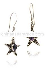 Sterling Silver Earring E.072 Ametist