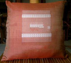  Silk Pillow Cover Decor - Orange/Red