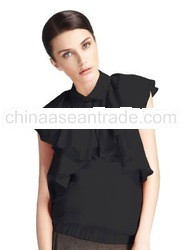 Sleeveless Cape-Inspired Blouse