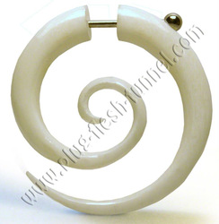 Organic Flesh Tunnel, Plug, Expander from Horn, Bone, Wood, Resin