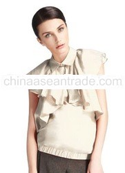 Sleeveless Cape-Inspired Blouse