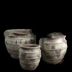 AQX sanblast antique planter- sanblast outdoor pot