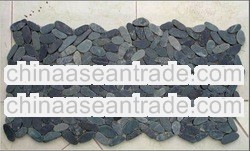 Tile Interlocking Cut Slices Flooring Stone Natural Pebble