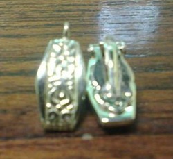 CLIPFMN002 - Sterling Silver Clip on Earring with Abstract Ornament