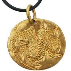 leather cord Brass Necklaces