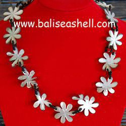flower necklace shell art from caspla bali seashell design