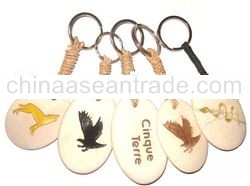 Engraved river stone Key Chain
